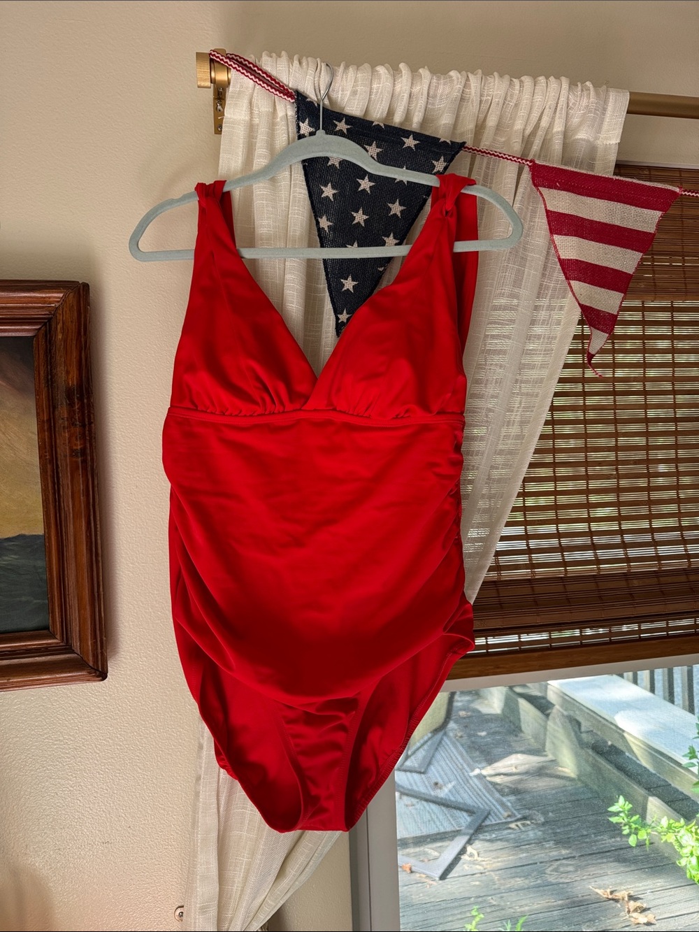Red womens One-Piece Swimsuit - Timmy control, size large
